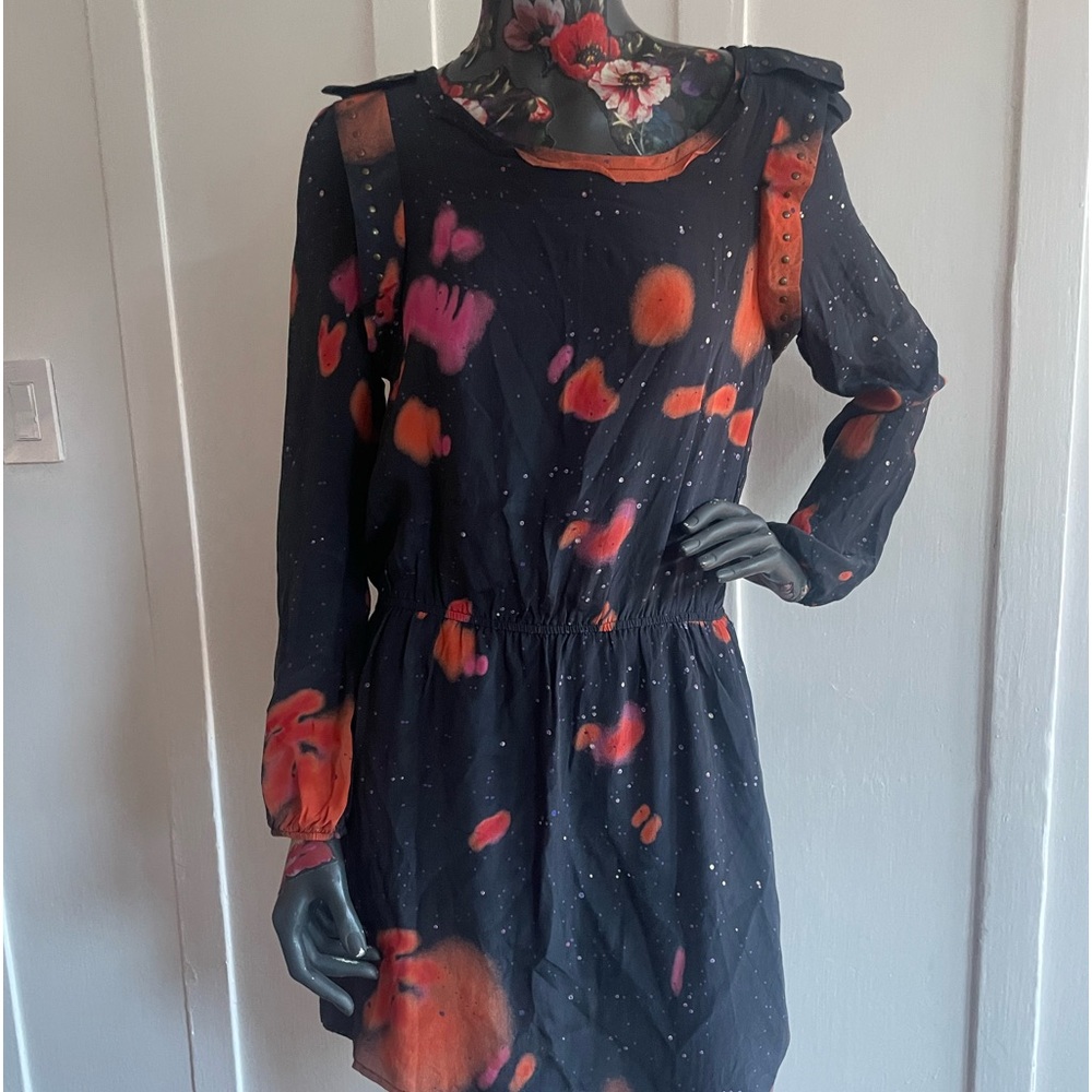 Anna Sui vintage silk dress celestial large